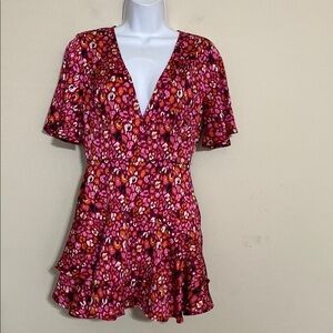 Beavely romper Dress women S leopard print festival event Y2K silky soft resort